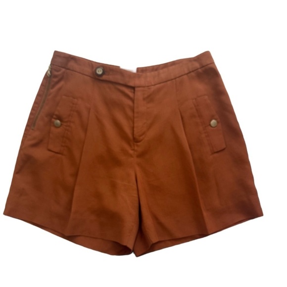 Anthropologie Pants - Anthropologie Renaissance European Old Money Women’s Shorts Rust Brown High Rise